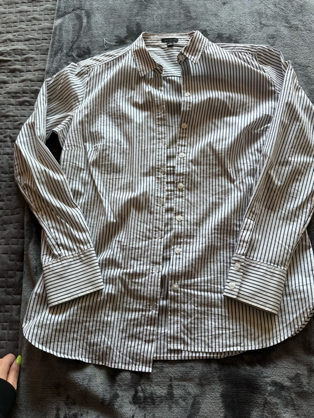 Ann Taylor Striped Button Down